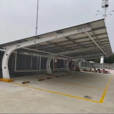 BIPV光伏汽车棚新能源太阳能充电桩大型户外停车场钢结构光伏车棚