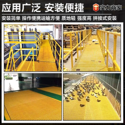现货玻璃钢格栅鸽舍地网小孔网格板漏粪养殖排水沟格栅光伏走道板