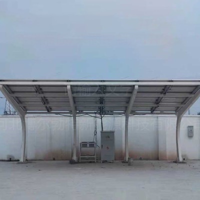 源头厂家加工车棚合金结构阳光板钢架车棚新能源光伏车棚钢结构